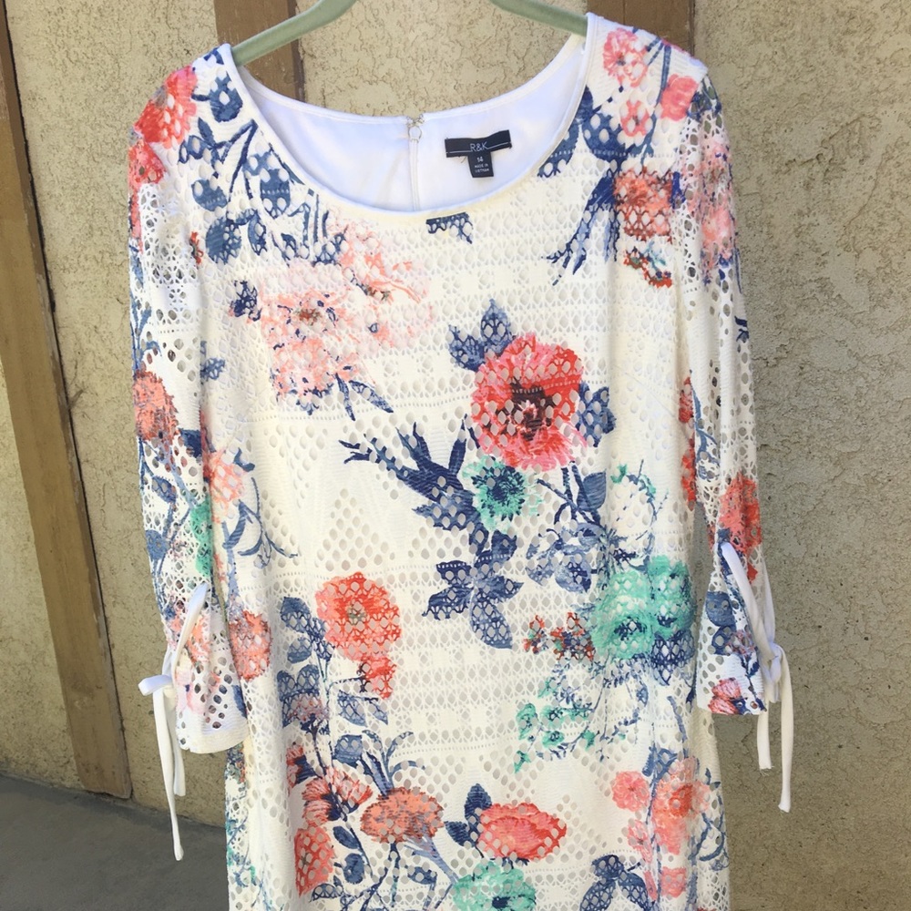 Colorful Abstract Floral Dress